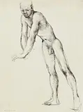 Study Of Omu by Donald Friend, 1953, ink on paper, sold Oct 2013