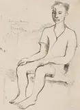 Labuane, Malay by Donald Friend, c.1944, ink on paper, offered Oct 2013