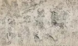 BALI, early 20th century by Langse Ramayana, black ink (mangsi) on European cotton cloth, offered Oct 2013
