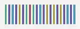 Bright Green, Blue And Red, Surrounding One Another, Study 3 by Bridget Riley, 1973, gouache on paper, sold Aug 2013