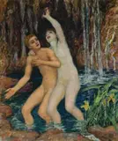 The Nymph Of Salmacis by Rupert Bunny, c.1919, oil on canvas, sold Aug 2013