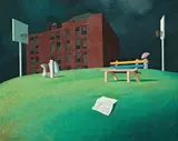 The Park by Jeffrey Smart, 1960, oil on plywood, offered Aug 2013