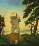 The Caretaker by Stephen Bush, 1988, oil on linen, sold Aug 2013
