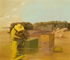 A Caretaker (3) by Stephen Bush, 1989, oil on linen, offered Aug 2013