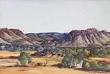 Macdonnell Ranges by Albert Namatjira, c.1956, watercolour on paper, offered Aug 2013