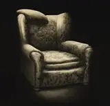 A Chair With A Cushion On It by William Delafield Cook, 1970, charcoal on paper on canvas, sold Aug 2013