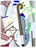 CUBIST CELLO, 1997 published by Roy Lichtenstein, 1998, colour screenprint on Somerset paper, sold Aug 2013
