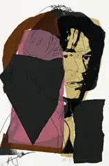 Mick Jagger by Andy Warhol, 1975, colour screenprint, sold Aug 2013