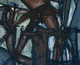 Forms by Roger Kemp, 1960-65, oil on composition board, sold Aug 2013