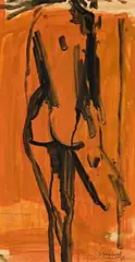 Life Drawing by Guy Grey-Smith, 1965, oil on pulpboard, offered Aug 2013
