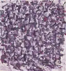 Sequence by Roger Kemp, 1977, synthetic polymer paint on paper on canvas, offered Aug 2013