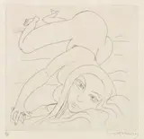 Anna by Brett Whiteley, 1977, etching, offered Aug 2013