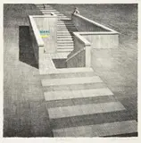 The Last Train by Jeffrey Smart, 1989, colour lithograph, sold Aug 2013