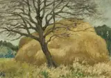 Rural Scene With Haystack (France) by Rupert Bunny, c.1922, oil on canvas, offered Aug 2013