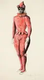 Red Harlequin by Loudon Sainthill, c.1939, gouache and ink on paper, sold Aug 2013
