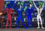 Four Figures In Bird Costumes by Nikos Georgiadis, gouache on paper, sold Aug 2013