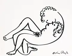 Joined Figures by Arthur Boyd, 1962, ink on paper, sold Aug 2013