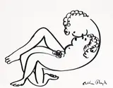 Joined Figures by Arthur Boyd, 1962, ink on paper, sold Aug 2013