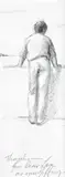 Figure Study For The Terrace, Variations On A Theme by Jeffrey Smart, 1994, pencil on paper, sold Aug 2013