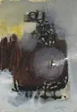 Abstract (Bird) by Frank Hodgkinson, 1959, gouache and charcoal on paper, sold Aug 2013