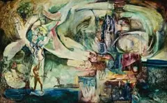 Birth Of Aphrodite by James Gleeson, c.1956, oil on composition board, sold Apr 2013