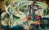 Birth Of Aphrodite by James Gleeson, c.1956, oil on composition board, sold Apr 2013