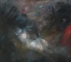 Sleeping Nude by Arthur Boyd, 1962, oil and tempera on composition board, offered Apr 2013