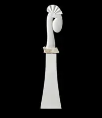 Profile Ii by Joel Elenberg, 1978, white Carrara marble on painted metal base, sold Apr 2013