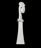 Profile Ii by Joel Elenberg, 1978, white Carrara marble on painted metal base, sold Apr 2013