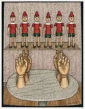 Pinocchio On The Hands by John Brack, 1992, watercolour, pen and ink on paper, offered Apr 2013
