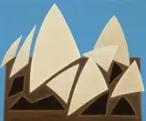 Opera House by John Coburn, 1984, oil on canvas, sold Apr 2013