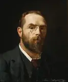 Self Portrait (Aged 30) by Tom Roberts, 1886, oil on wood panel, sold Apr 2013