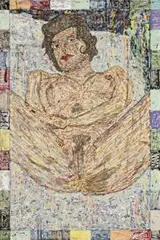 Lying Nude by Richard Larter, 1964, synthetic polymer paint on composition board, sold Apr 2013