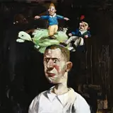 Head #3 by McLean Edwards, 2003, oil on composition board, offered Apr 2013