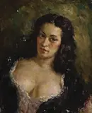 Theodora by Norman Lindsay, oil on canvas on board, sold Apr 2013