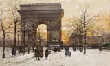 L’Arc De Triomphe by Eugène Galien-Laloue, watercolour, pen and ink and gouache on paper, sold Apr 2013