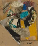Composition by Jacques Doucet, Collage et technique mixte sur carton, sold Oct 2024