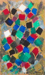 Composition by Oscar Gauthier, 1953, Gouache, sold Oct 2024