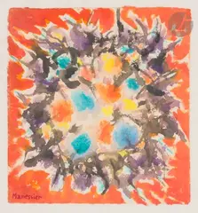 Couronne d'épines by Alfred Manessier, vers 1976, Aquarelle, sold Oct 2024