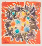 Couronne d'épines by Alfred Manessier, vers 1976, Aquarelle, sold Oct 2024