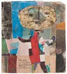 Personnage by Max Papart, 1982, Collage, sold Oct 2024