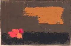 Composition by Bernard Quentin, vers 1957, Gouache, sold Oct 2024