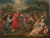 La réconciliation de Jacob et Esaü by Arnoud de Vuez, Toile (Chancie, sold Jun 2021