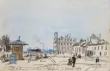 Démolition du marché des Capucins, Paris by Johan Jongkind, 1868, Aquarelle et crayon noir sur papier, sold Apr 2021
