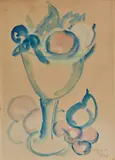 Compotier de fruits by Celso Lagar Arroyo, 1917, Aquarelle, sold Apr 2021