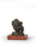 Buste de jeune fille by Bernard Hoetger, Bronze à patine brune, sold Apr 2021