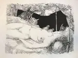 Le rêve by Léonard-Tsuguharu Foujita, Lithographie sur Japon nacré, sold Oct 2018