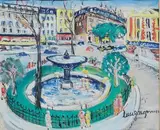 Paris, la place Pigalle by Lucien Génin, Gouache sur papier, sold Oct 2018