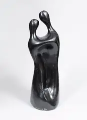 Intimité by Xavier Alvarez, Bronze à patine noire, sold Oct 2018