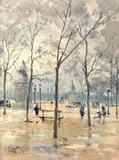 Place de la Concorde by René Leverd, Aquarelle, sold Jun 2018